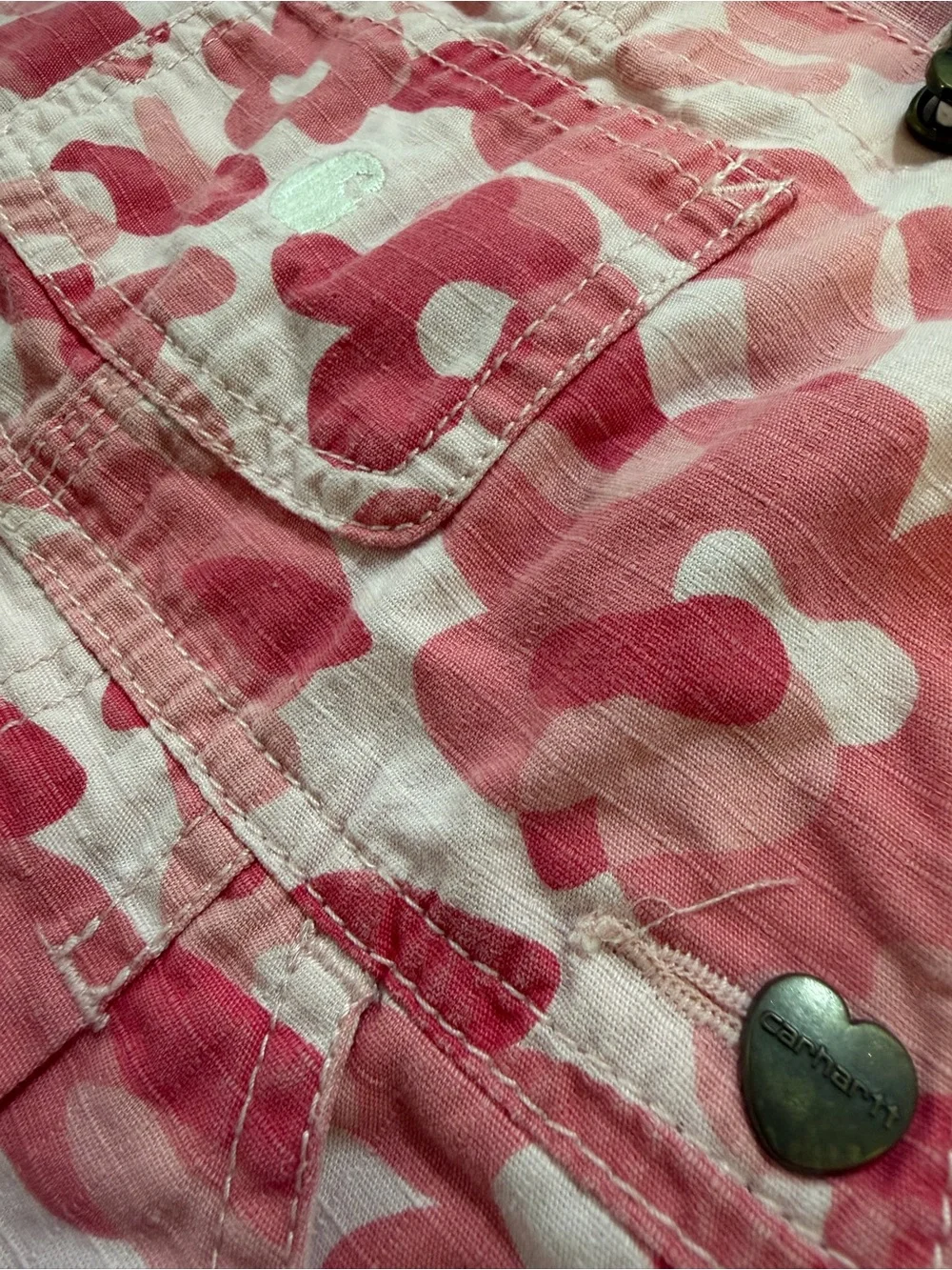 Vintage Carhartt Toddler/ Infant Pink Camouflage Shorts Overalls 24MO